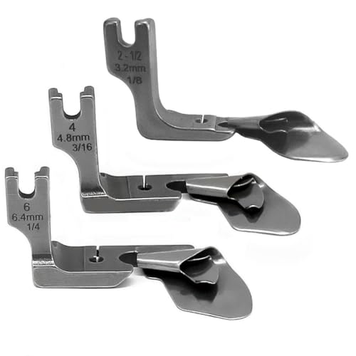 Fbshicung 3 Piece Industrial Curved Scroll Hemmer Foot 1/8