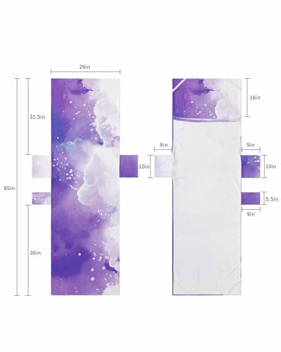 Purple Beach Lounge Chair Towel Cover, Soft Chaise Lounge Towel with Side Pockets Patio Pool Chairs Cover for Beach/Pool Sunbathing 29x85 Abstract Contemporary Graffiti Art Ombre White