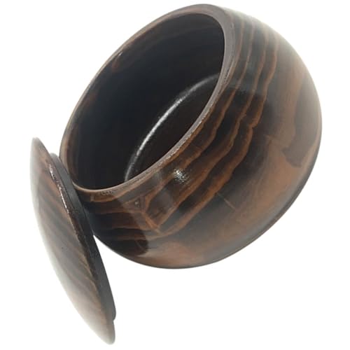 Beavorty Tarro Grande de Piezas de Ajedrez Go de Madera Maciza de Catalpa, Estuche de...