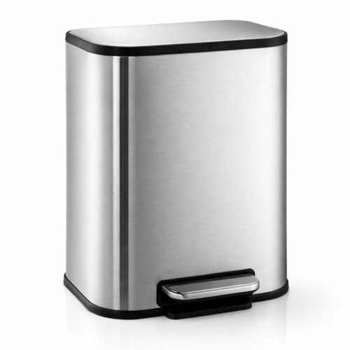 Caneca de basura rectangular acero inoxidable 20L