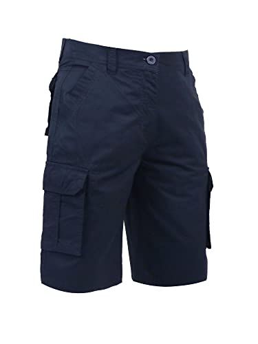 COEVALS CLUB Men's Casual Cargo Shorts Relaxed fit Twill Multi Pockets Outdoor Pants (#4 Navy, 36)