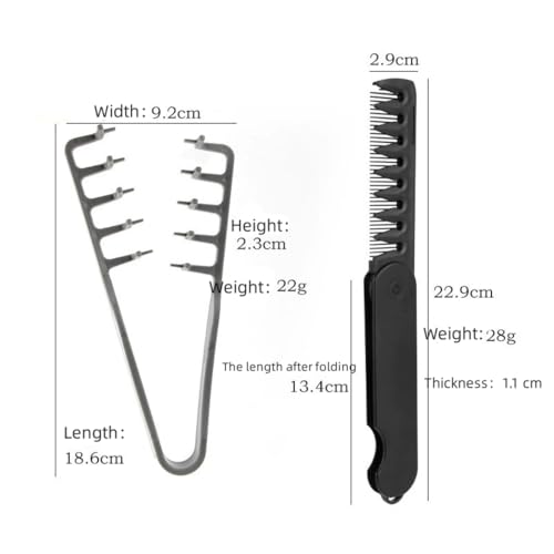 Image of Texture Comb, Texturizing Comb for Men & Women - Volumizing & Detangling Comb for All Hair Types, Thick, Curly & Straight Hairs, Works on Wet /Dry Hair, Travel-Friendly Hairs Styling Tool for Fluffy Texture & Waves
