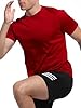Mens Soft Short Sleeve Basic Casual Quick Dry Fit Tee Shirt Breathable Lounge Athletic T-Shirts Red XXL #5