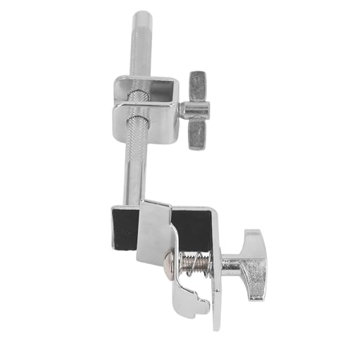 Abrazadera de cencerro para aro de bombo de acero inoxidable con soporte ajustable de altura para bateristas, músicos profesionales y principiantes miniatura 3