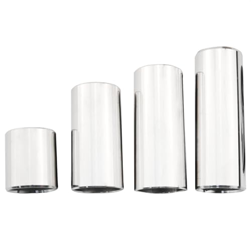 CHENJIN 4PCS Stainless Steel Guitar Slide Set