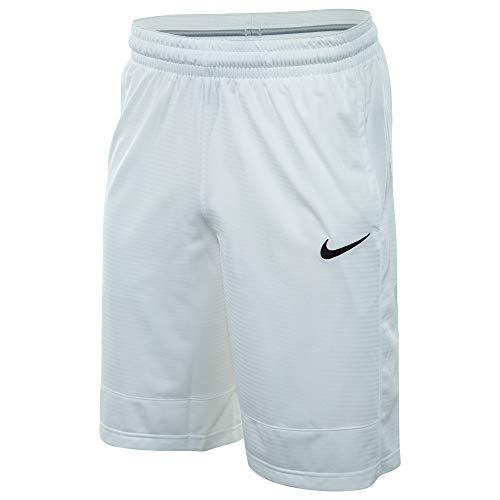 Nike Mens M NK SHORT FASTBREAK, WHITE/BLACK, L