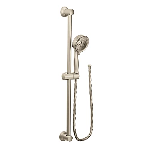 Moen Eco-Performance Brushed Nickel Handheld Showerhead with 69-Inch-Long Hose Featuring 30-Inch Slide Bar, 3667EPBN #1