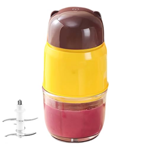 Licuadora de puré de alimentos: mini procesador automático, máquina para preparar comidas para niños, batidora de desmontable, lindo utensilio de cocina, compañero de picnic de viaje | Crea comi