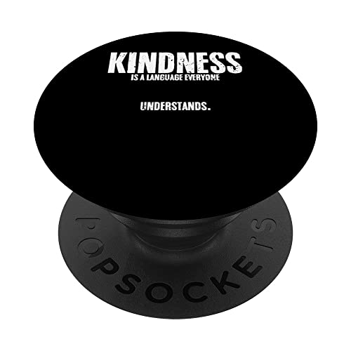 Cool Kindness Is A Language Everyone Understands Veterinary PopSockets Swappable PopGrip, Black