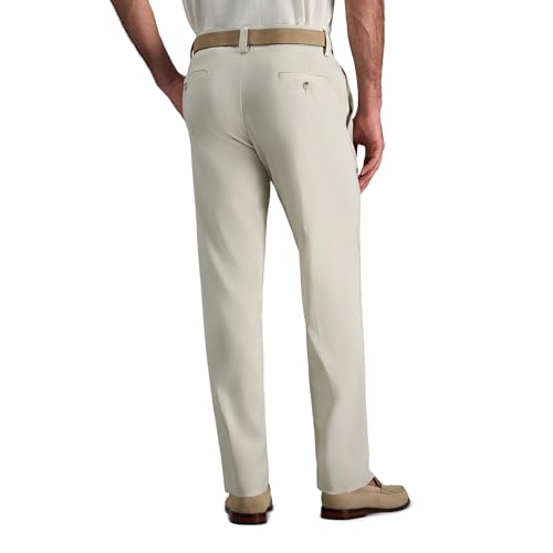 Image of Haggar Men's Cool Right Performance Flex Straight Fit Flat Front Pant