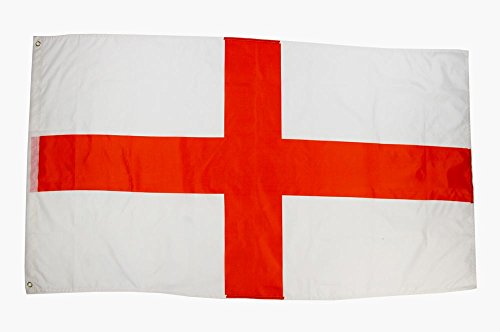 SHATCHI Nationale Grote 5 'X3' Engeland St George Cross Premium Kwaliteit Engels Dag Voetbal Rugby Supporter Fans Decoratie Vlag Sport