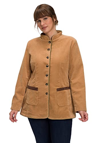 Ulla Popken Damen große Größen Übergrößen Plus Size Cordblazer beige...