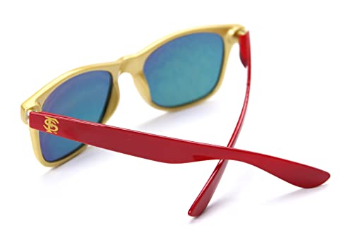 NCAA Gold Front, Garnet Temple, Garnet Lenses - Florida State Sunglasses, FSU-42