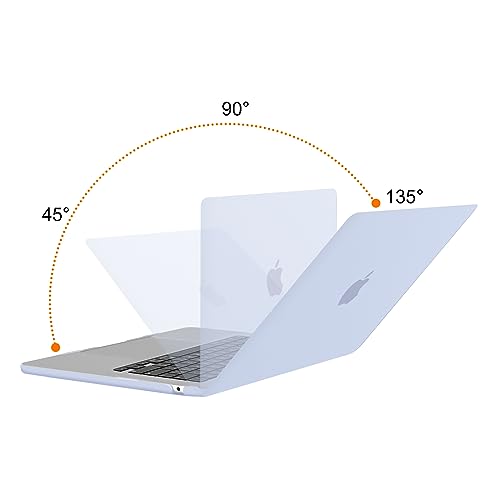 Image of MOSISO Compatible with MacBook Air 15 inch Case M4 M3 M2 2025 2024 2023 Release A3241 A3114 A2941 with Touch ID, Plastic Hard Shell Case&Keyboard Cover&Screen Protector&Storage Bag, Pastel Blue