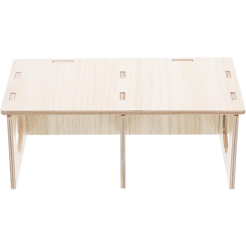 Cachette pour hamster en bois naturel et cabane transparente - 2