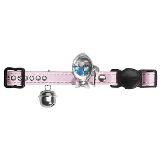 HUNTER MODERN ART LUXUS kattenhalsband, kunstleer, strass-stenen, veiligheidssluiting, roze