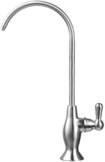 Drinking Water Filter Tap,Stainless Steel Touch On Kitchen Sink Purifier Faucet Fits All Drinking Water Filter Systems & Reverse Osmosis SystemsLead Free, Brushed, Single Handle