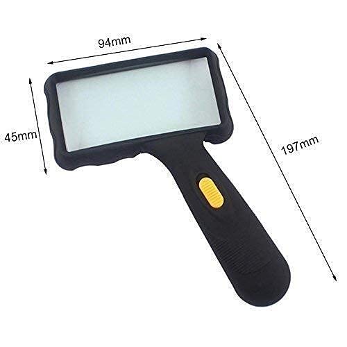 Loupe rectangulaire portable pour déchiffrer petits caractères 10X