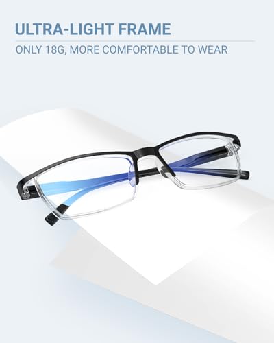 TERAISE Value Anti-Blue Light Reading Glasses,Lightweight Comfortable Reader Glasses for Men and Women,Sturdy Computer Reading Glasses Blue Light Blocking Included Eyeglasses Case