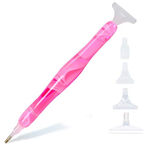 Sonsage Resin Diamond Painting Pen For Adult,Pink Curvy Body Pen Diamond Art Accessories Kits,5D Diy Acrylic Applicator Accessories Gem Jewel Wax Picker Tool #TOP1