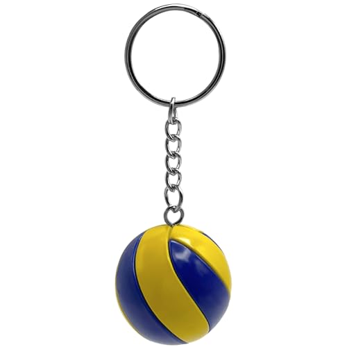 Llavero Voleibol, Llavero Volley, Pelota Voleibol, Key Chain Pelota Futbol Playa, Key Chain Voley, Material Plástico, Diámetro 4 Cm, Colores Amarillo Y Morado