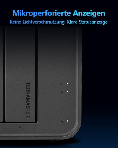 TERRAMASTER F2-425 2-Bay NAS-Speicher – Intel x86 Quad-Core-CPU, 4 GB RAM, 2,5 GbE LAN, Netzwerkgebundener Speicher-Multimedia-Server für Privatanwender (ohne Festplatte)