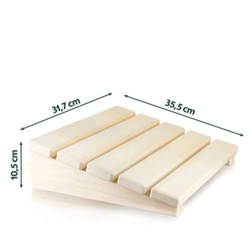 CozyNature® Handgefertigte Sauna Kopfstütze | Rückenlehne aus harzfreiem finnischem Kiefernholz | Ultimatives Saunazubehör | Intensive Wärmebehandlung - Image 5