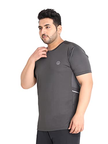 Image of CHKOKKO Men's Polyester Regular Fit Solid Sports T-Shirt
