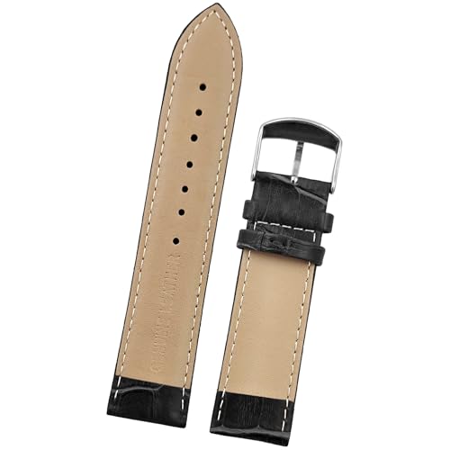 Image of DBLACK ''HIKRO'' Leather Watch Strap, Bamboo Design Full Padded Watch Belt / / For 18mm, 20mm, 22mm, 24mm, or 26mm Watch Band (Choose Your Size & Color)
