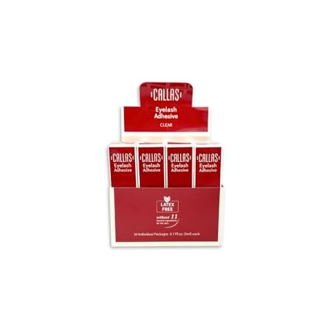 Callas Eyelash Adhesive Clear with Display Latex Free 20pcs Cover