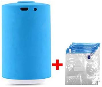 xiaopai Automatic Compression Vacuum Pump Food Electric Air Pump Multi-Functional Mini Vacuum Pump USB Rechargeable Portable Electric Pump with 5 Vacuum Bags (1 pack)