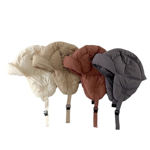 2024 Kids Earflap Hat Down Cotton Winter Warm Bonnet Caps Windproof Headgear for Warmth and Comfort in Cold Weather3