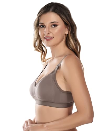 Image of Viral Girl Women's Wire-Free Cotton Hosiery Bra | Non-Padded, Full Coverage, Adjustable Straps | Soft Comfortable Innerwear with Hook & Eye Closure for Everyday Use