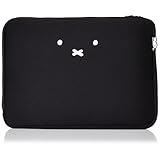 [シフレ] ミッフィー ポリウレタン採用 フラットポーチ ミッフィーフラットポーチ フェイスブラック