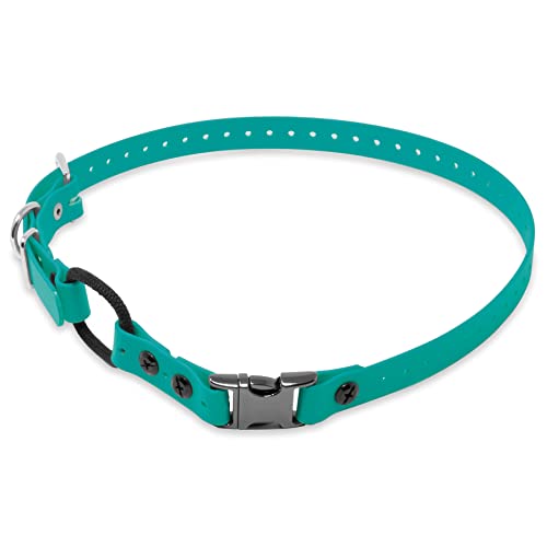 Educator 3/4 Quick Snap Bungee Dog Training Collar Strap Fits ME-300 ET-300/400 EZ-900 PE-900 & PG-300 Receivers Trim-to-Fit 33 Biothane Not Compatible with FE-580 ET-800 or UL-1200 Teal