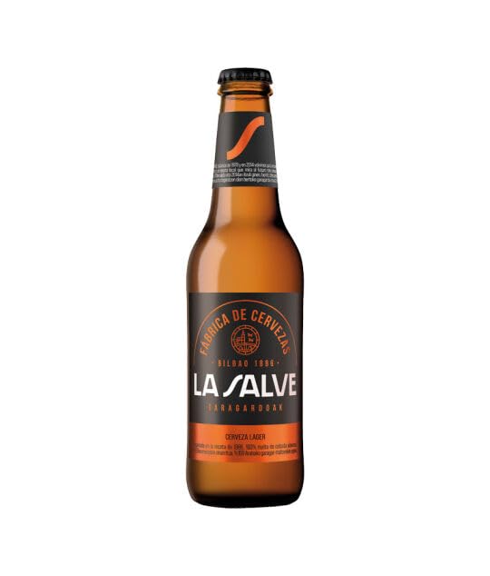 La Salve Lager Bier, Cerveza Lager, 33 cl Flaschen, 24er Pack