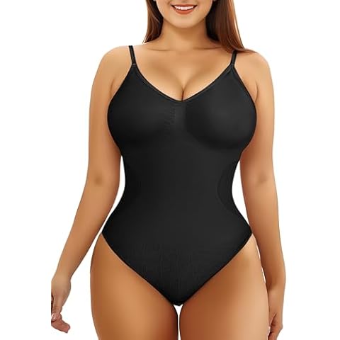 AURUZA Women's V Neck Shaping Bodysuit Cover