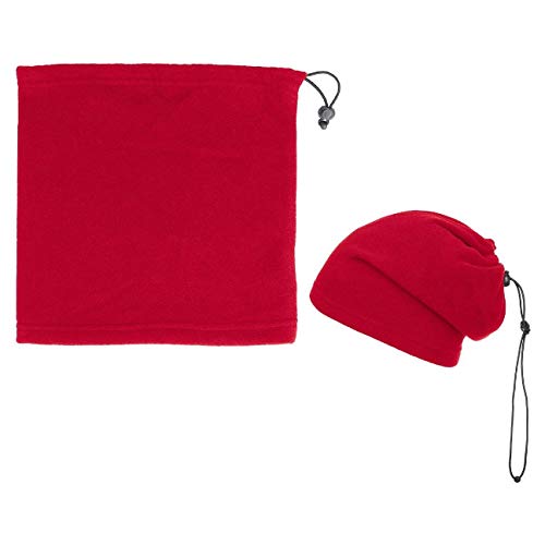 PARACOLLO HOTTY ROSSO CUFFIA IN PILE CAPPELLO TUBOLARE CAP bearnie cap hute