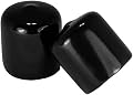 Made in USA Prescott Plastics 1” Inch (25.4 mm) Rubber Hole Plugs and Inserts, Flexible Pipe Post, Round Black Vinyl End Caps for Metal Tubing, Fence Post, Glide Protection from Furniture (Pack of 4)