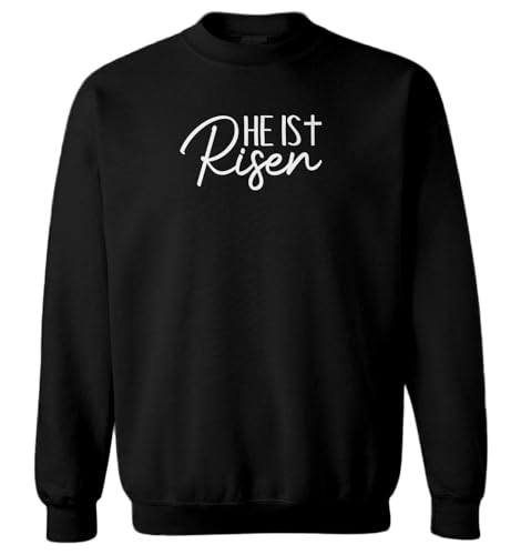 He is Risen - Christ Christianity Toddler Fleece Crewneck Sweater