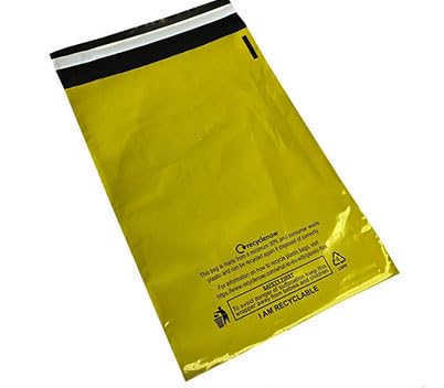 Yellow 17" x 24" Plastic Mailing Bags 500 Pack