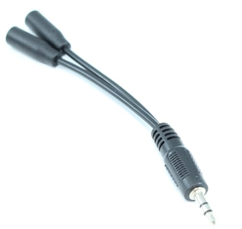 Adaptador Y Cable Estéreo 3.5mm Macho a 2 Hembra miniatura 1