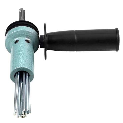 Qualoramall Elektrischer Hammer Nadel Scaler Adapter 18 Nadeln SDS Schaft Elektrohammer Adapter Nadelentroster Werkzeug Rostentferner Gehärteter Legierter Stahl für Betonvorbereitung Bohren