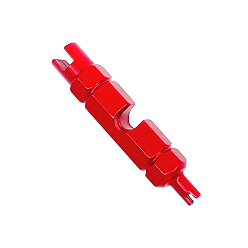 ZUFECY Bike Valve Core Repair Tool for Schrader Presta, Valve Core Remover Tool tubeless Bicycling Tires (Red)