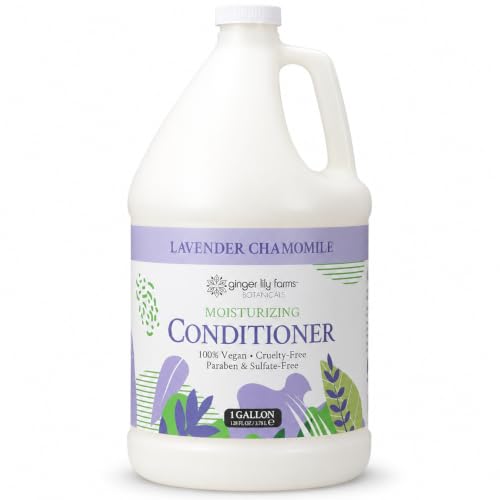 Image of Ginger Lily Farms Botanicals Conditioner, 128oz, Lavender Chamomile | 100% Vegan & Cruelty-Free | Moisturizing Conditioner for All Hair Types | Refill Size