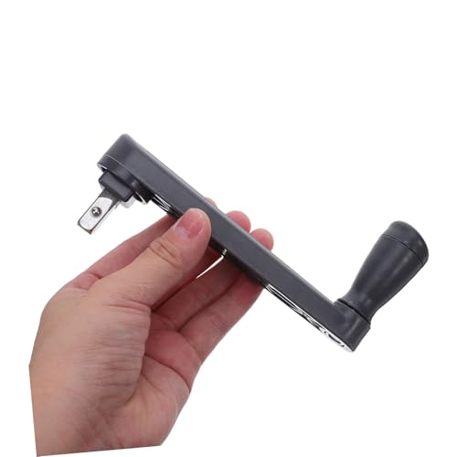 Mango manual ajustable para sombrilla de jardín, accesorio de repuesto resistente en gris. 4