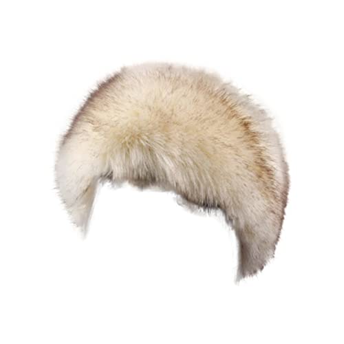 OrangeClub Damen russischen Stil Flauschige Kappe Fellmütze Pelzmütze Wintermütze Faux Fuchs Warm Weich Pelz mütze (braun) Cover