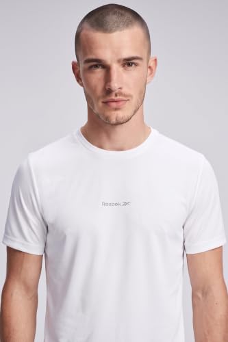 Image of Reebok Men's Polyester Gym T-Shirt - Quick Dry Moisture Wicking Sports T-Shirt for Men | Workout Running Training Tshirt for Men | Half Sleeve Active Tee