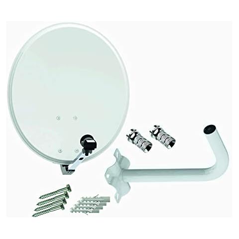 Kit Antena Parabólica 60cm Tecnovoz + Soporte Pared + LNB Illusion Cover