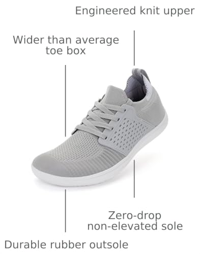 Image of WHITIN Women's Wide Minimalist Barefoot Shoes W85 | Zero Drop for Stance and Gait Alignment, Thin Sole Enhances Ankle Stability, Ideal for Casual Wear, Gym Training, and Walking
